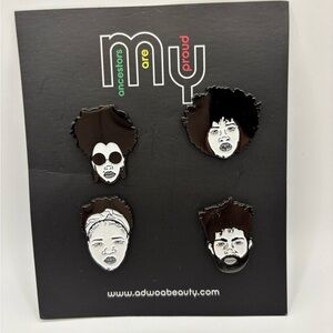 Adwoa Beauty Pin Set - Black and White